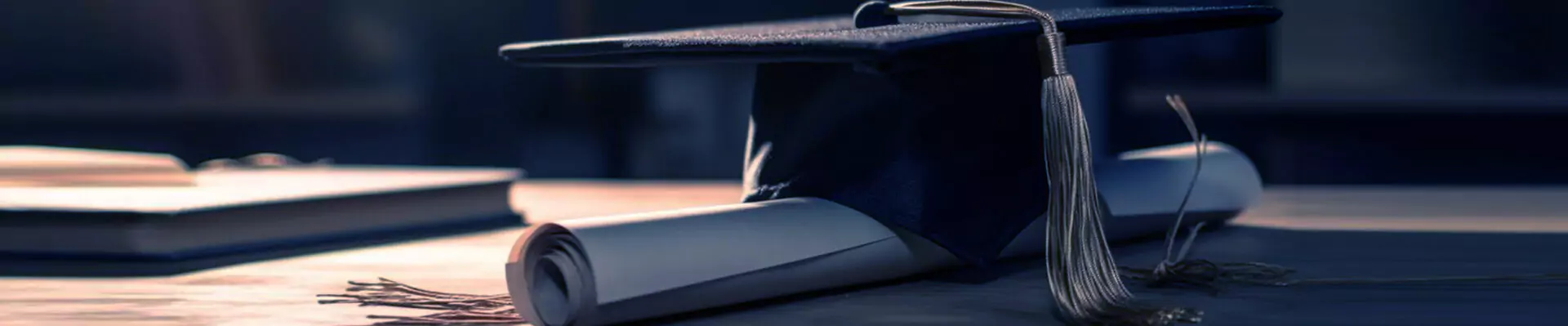 Graduation cap and diploma on a table, symbolizing academic achievement and student empowerment