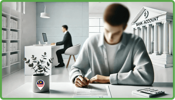 طالب يكمل إجراءات فتح حساب بنكي في ماليزيا