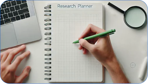 research planner notebook