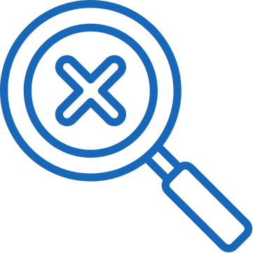 analyzing mistake icon